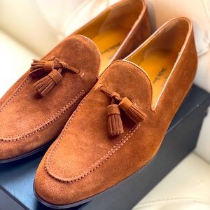 Magnanni suede loafers